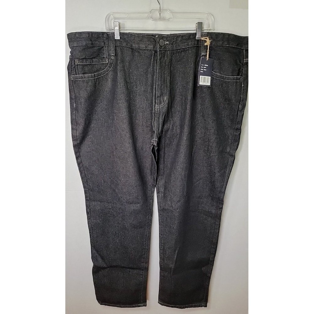 GODBODY Street Classics Black Relaxed Straight Fit Denim Jeans-Size W50 L33 NWT